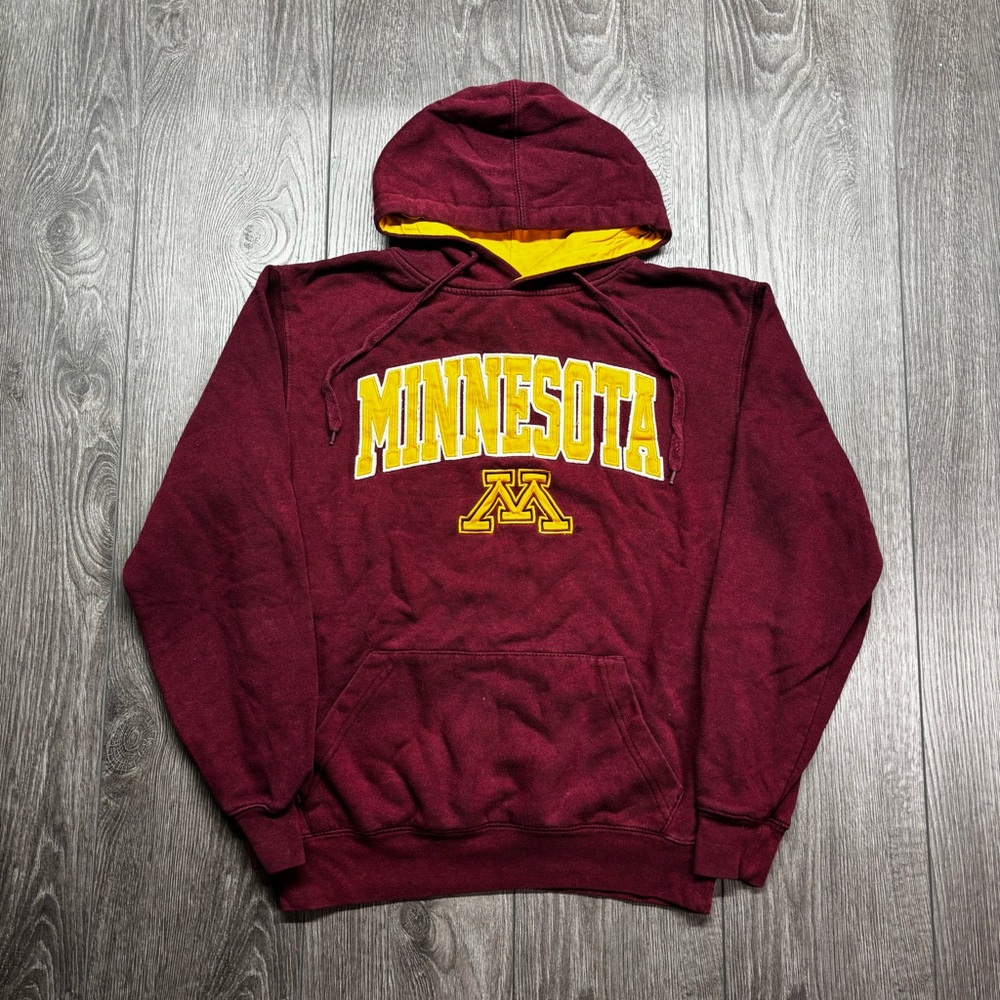 Vintage Minnesota college Maroon and Gold Hoodie small